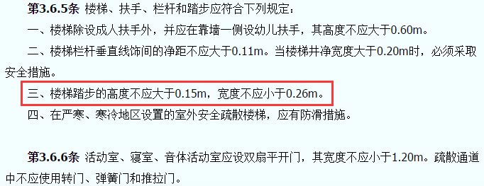 幼儿园设计规范-楼梯踏步设计的高宽尺寸为多少？